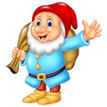 Cartoon happy dwarf