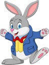 Cartoon happy rabbit