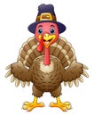 Cartoon happy turkey