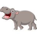 Cartoon Hippo with open mouth