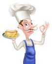 Cartoon Hotdog Chef Perfect SIgn
