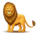 Cartoon Lion king isolated on white background Royalty Free Stock Photo