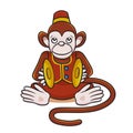 Illustration of cartoon monkey with cymbals.