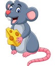 Cartoon happy mouse waving Royalty Free Stock Photo