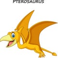 Cartoon Pterosaurus isolated on white background