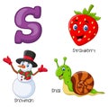 Cartoon S alphabet Royalty Free Stock Photo