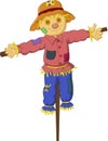 Cartoon Scarecrow isolated on white background Royalty Free Stock Photo