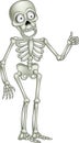 Cartoon skeleton giving thumb up Royalty Free Stock Photo