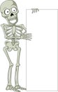 Cartoon skeleton holding blank sign Royalty Free Stock Photo