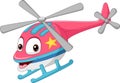 Cartoon smiling helicopter mascot character