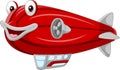 Cartoon smiling red zeppelin mascot