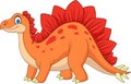 Cartoon smiling stegosaurus Royalty Free Stock Photo