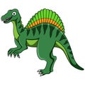 Cartoon Spinosaurus isolated on white background