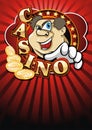 Casino. Vector vertical poster for casino advertising. Additional format cdr. Royalty Free Stock Photo