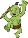 Cartoon Troll holding a club