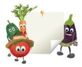 Illustration of Cartoon Vegetables Royalty Free Stock Photo