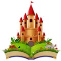 Castle in the storybook Royalty Free Stock Photo