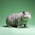 A Illustration of a cat mixed with a hippo
