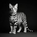 A Illustration of a cat mixed with a zebra