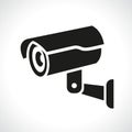 Cctv camera on white background