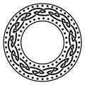 Illustration in Celtic Scandinavian style. Celtic braided pattern, mandala