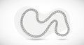 Illustration of a chain with interlocking links forming a wavy line over a Royalty Free Stock Photo