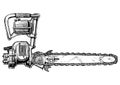 Illustration of chainsaw