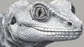 Illustration of a Chameleon Lizard Head Closeup