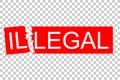 Illustration Change illegal to Legal think Royalty Free Stock Photo