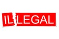 Illustration Change illegal to Legal think Royalty Free Stock Photo