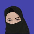 Illustration of a charming black hooded girl.