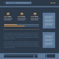 Illustration of chart and infographic design template