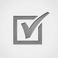 Checkmark grey icon