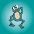 Illustration of a cheerful frog Royalty Free Stock Photo