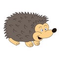 Illustration of a cheerful hedgehog