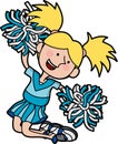 Illustration of cheerleader Royalty Free Stock Photo