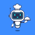 Illustration Chef Food Robot Character Vector Technology