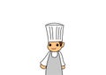 Illustration of a chef with a simple smile