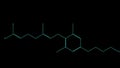 Illustration chemical formula of the cannabigerol molecule Royalty Free Stock Photo