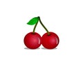 Illustration cherries isolated