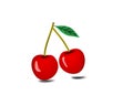 Illustration cherries isolated