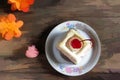 Illustration cherry cake Royalty Free Stock Photo