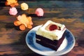 Illustration cherry cake Royalty Free Stock Photo