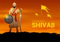 Chhatrapati Shivaji Maharaj, the great warrior of Maratha from Maharashtra India Royalty Free Stock Photo
