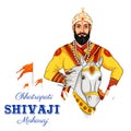 Chhatrapati Shivaji Maharaj, the great warrior of Maratha from Maharashtra India Royalty Free Stock Photo