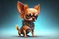 3D render cartoon of a funny Chihuhua dog Royalty Free Stock Photo