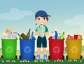 Child who recycles