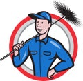 Chimney Sweeper Cleaner Worker Retro Royalty Free Stock Photo