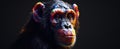 illustration chimpanzee cubisme design hautement detail detail cover,generated with AI.