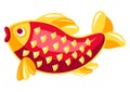 Illustration of Chinese fish. Asian tradition New Year symbol.